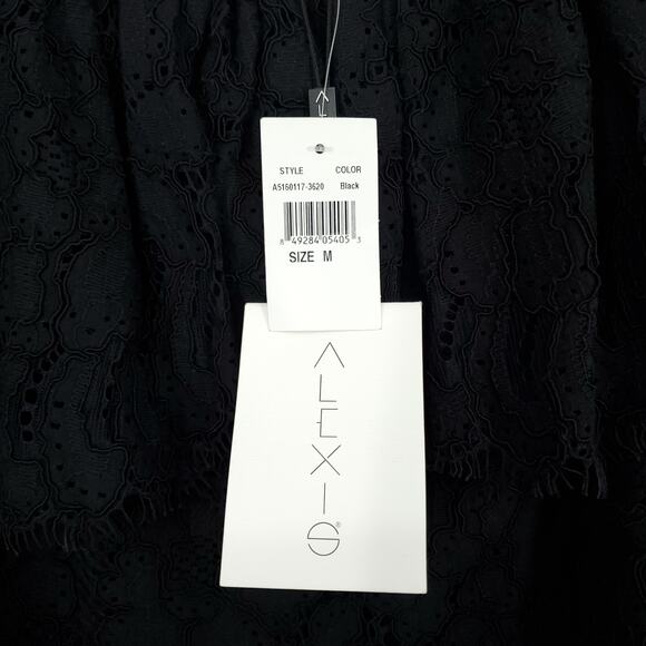 Revolve Alexis Laurena Off the Shoulder Black Top Size Medium NWT - Picture 10 of 11